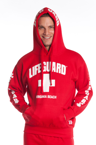 Guys Red East Coast Lifeguard Hoodie | Beach Lifeguard